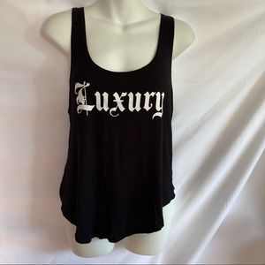 Black super soft LUXURY tank top size S rounded